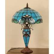 24" Tiffany Table Lamp with Nightlight