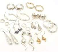 Group lot of Vintage 925 sterling silver earrings