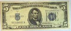 CH Unc $5 1934 D Silver Certificate