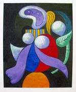 Pablo Picasso, Woman With A Flower, Hand Signed by the Estate