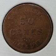 Civil War Token - Millers 50C Hair Dye 25C Invigorator