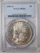 1883-O Morgan Silver Dollar, MS64 PCGS