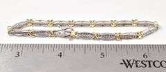 Fantastic 10K White and Yellow Gold Diamond Bracelet