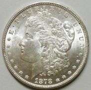 Exceptional BU 1878 7TF Rev. Of 1879 Morgan Silver Dollar!