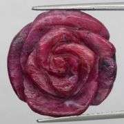 Captivating 30.83ct hand carved Ruby rose