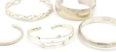 Group lot of Vintage 925 sterling silver bangles