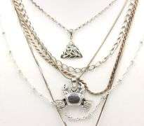 Group lot of 6 Vintage 925 sterling silver necklaces