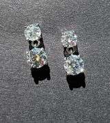 Sparkling 3.25 Cttw White E-F Fire Moissanite Drop Earrings