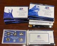 9 US Quarter Proof Sets