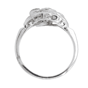 Platinum 950 Vintage 3 Stone Natural Diamond Ring