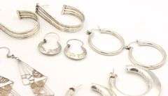 Group lot of Vintage 925 sterling silver earrings
