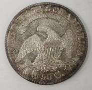 1828 Capped Bust Lettered Edge Half Dollar, AU