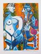 Highly Collectible Limited Edition Pablo Picasso, Man With Nude Woman