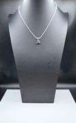 Sparkling 3.5 Ct VVs1 Trillion Cut Emerald Green Fire Moissanite Pendant w Chaind Pendant