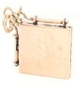 Antique 10kt 2 tone square locket pendant
