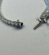 14K White Gold Tennis Lab Diamond Bracelet