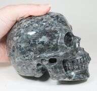 Gorgeous 6,725ct Larvikite Skull Carving