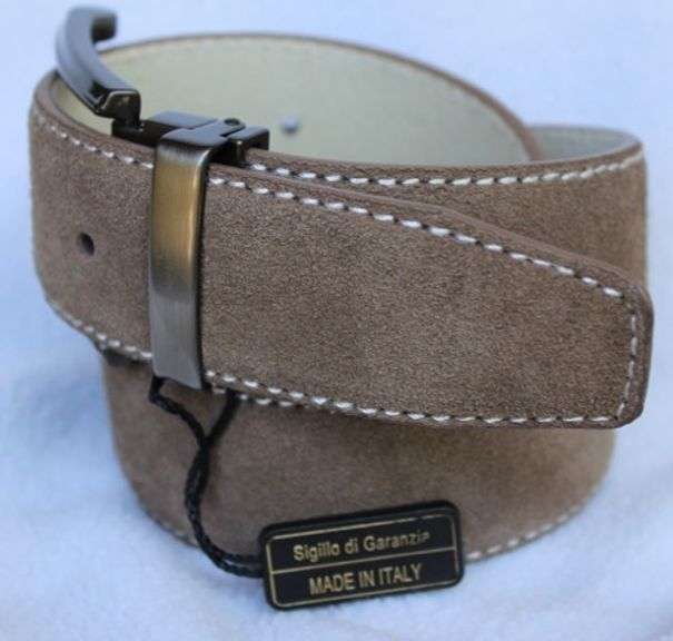 Classy Fine Quality Suede Belt, Made In Italy