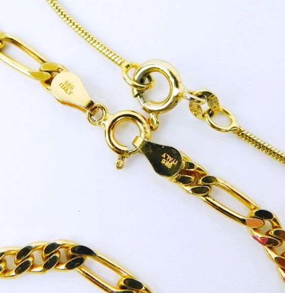 Italian Sterling Vermeil Bracelet & Anklet