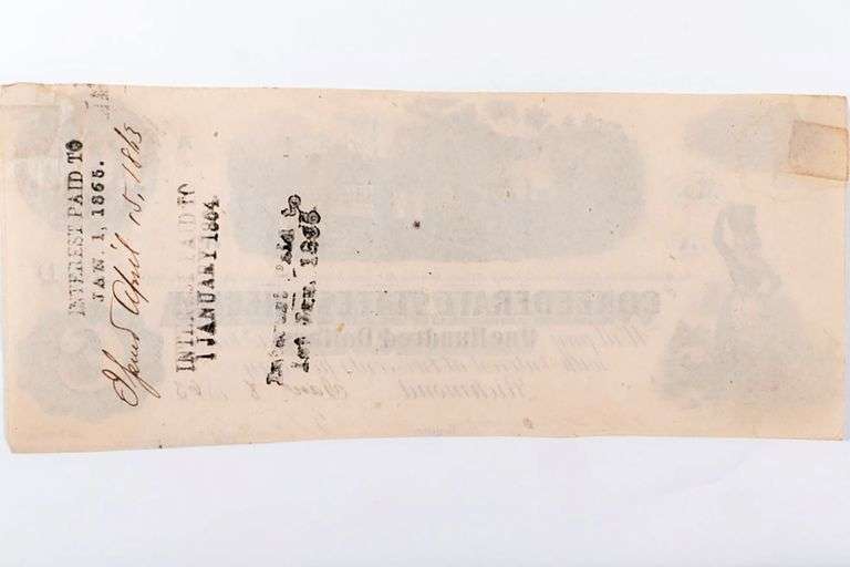 Nice Clean $100 1863 CSA  Note