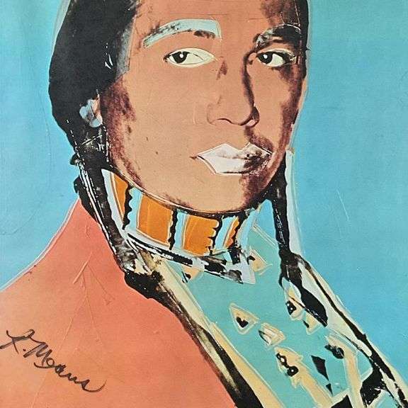 The American Indian Series (Blue) by Andy Warhol