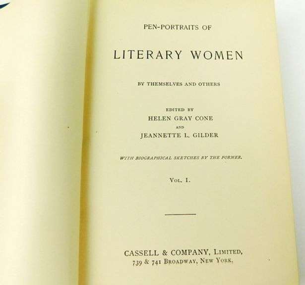 1887 Pen Portraits of Literary Women, 2 Volumes