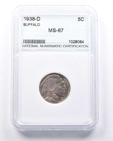 1938-D Indian Head Buffalo Nickel MS67 NNC
