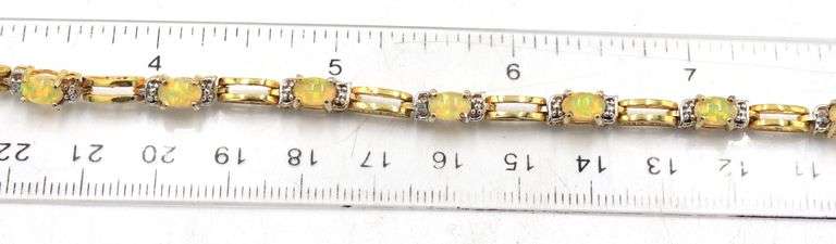 925 Sterling silver Opal bracelet