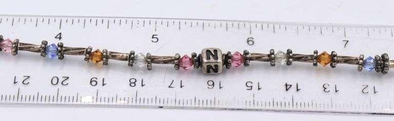 Group lot of vintage 925 sterling silver bracelets