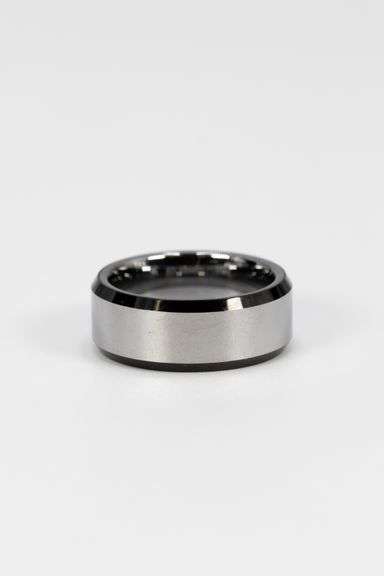 Men's Tungsten Carbide Shiny Flat Face Wedding Band Comfort Fit Ring Size 10