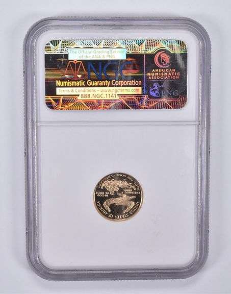 2008-W $5 American Gold Eagle 1/10 Oz Gold PF70 UCAM NGC