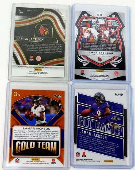 4 Lamar Jackson Football Cards
