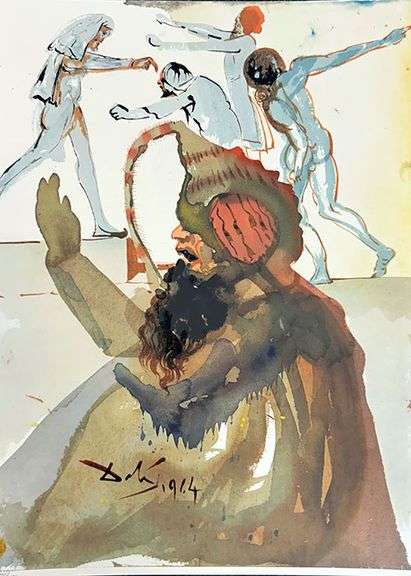 Highly Collectible and Rare Salvador Dali Original Llithograph from the 'Biblia Sacra' Suite