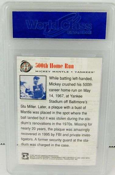Mickey Mantle 1997 Baseball Card, 10 Gem Mint