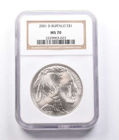 2001-D Buffalo Commemorative Dollar MS70 NGC