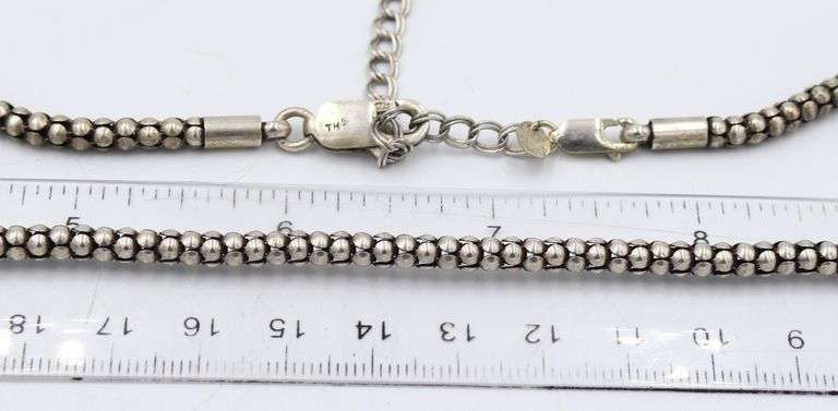 Group lot of 5 vintage 925 sterling silver necklaces