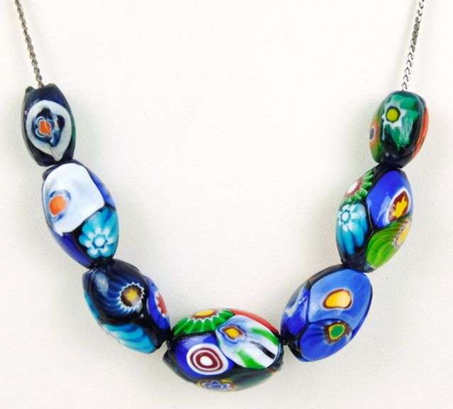 Vintage Italian Venetian Art Glass Bead Necklace