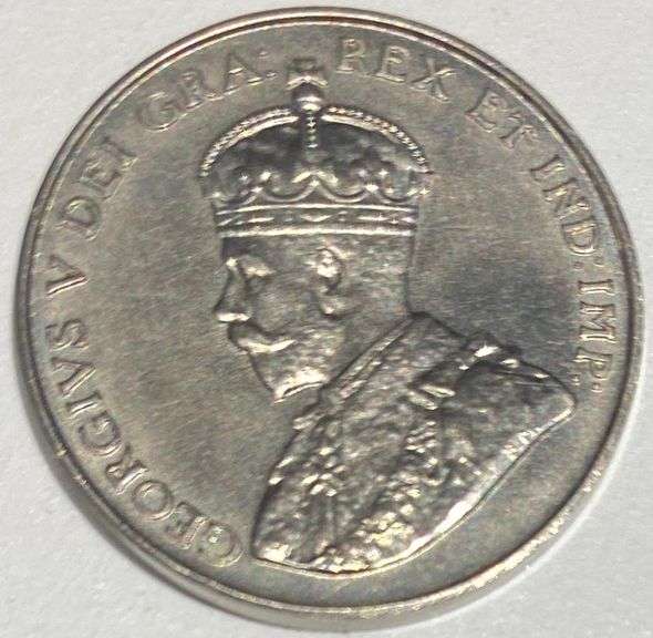 1922 Far 2 Canada 5 Cents Very Near Unc