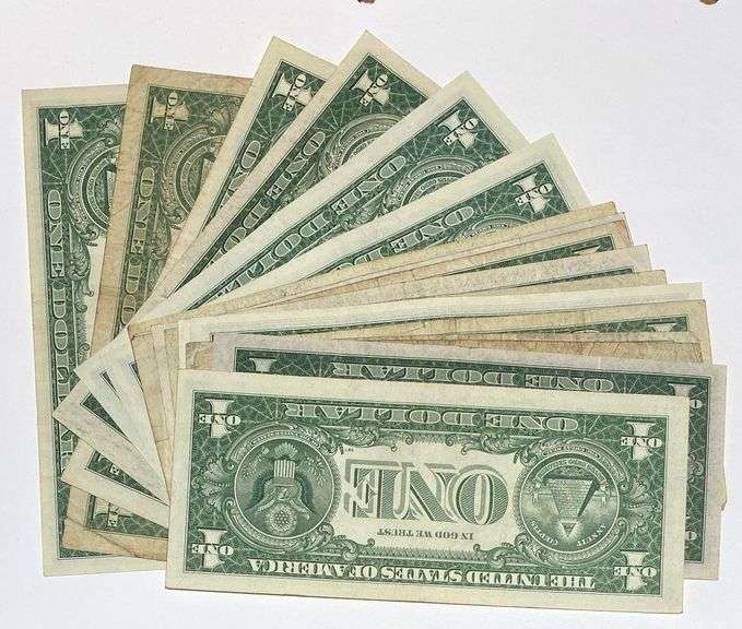 20 Various Series $1 Silver Certificates