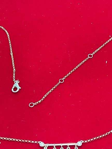BRAND NEW 14K YELLOW GOLD AND DIAMOND NECKLACE