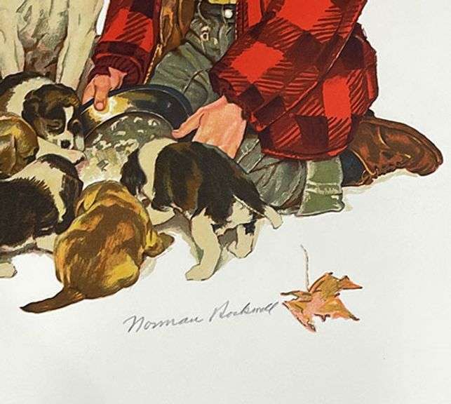 Highly Collectible Norman Rockwell Hand Signed Color Lithograph