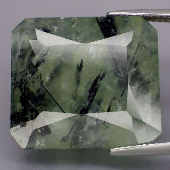 Collectors 34.13ct rutilated Prehnite
