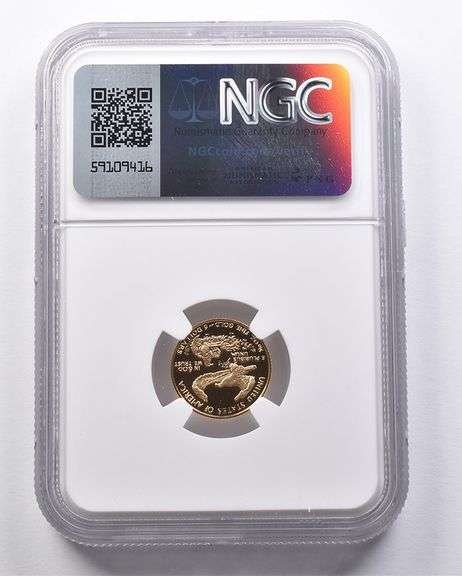 1990-P $5 American Gold Eagle 1/10 Oz Gold PF70 UCAM NGC