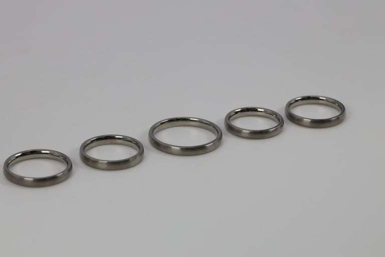 Lot of 16 Titanium Rings Brushed Finish Various Sizes 3mm Bands