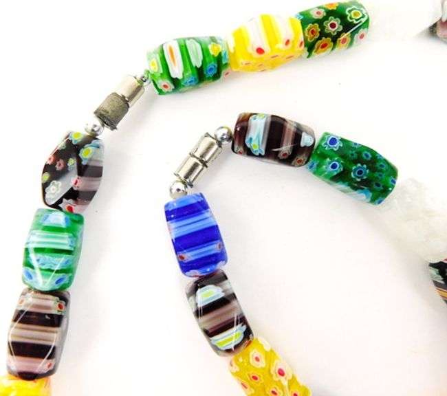 Vintage Venetian Murano Art Glass Necklace & Bracelet