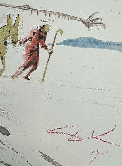 Highly Collectible and Rare Salvador Dali Original Llithograph from the  'Biblia Sacra' Suite