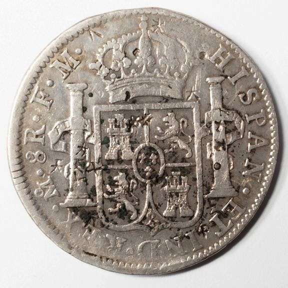 1797 Mexico City Mexico 8 Real With Counter Stamps