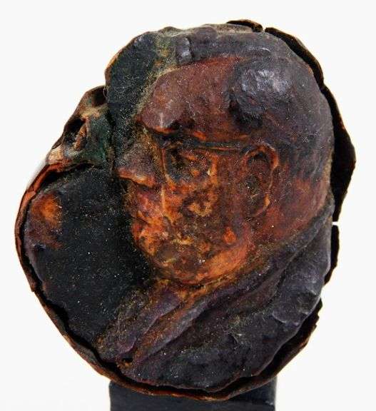 Early Hand Carved Chestnut - Profile of Man