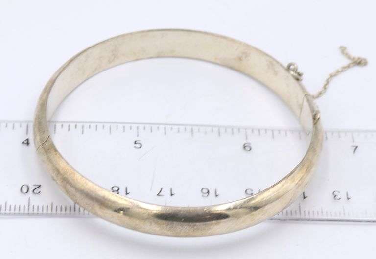 Group lot of 3 vintage 925 sterling silver cuff bangles