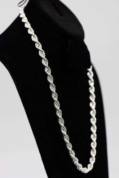 Sterling Silver Hollow Spiral Rope Chain 8mm Pure 925 Italy New Men's Wide Necklace 24"